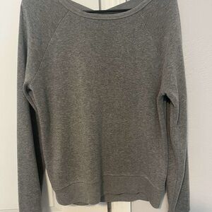 Gray Raglan Sleeve Sweatshirt